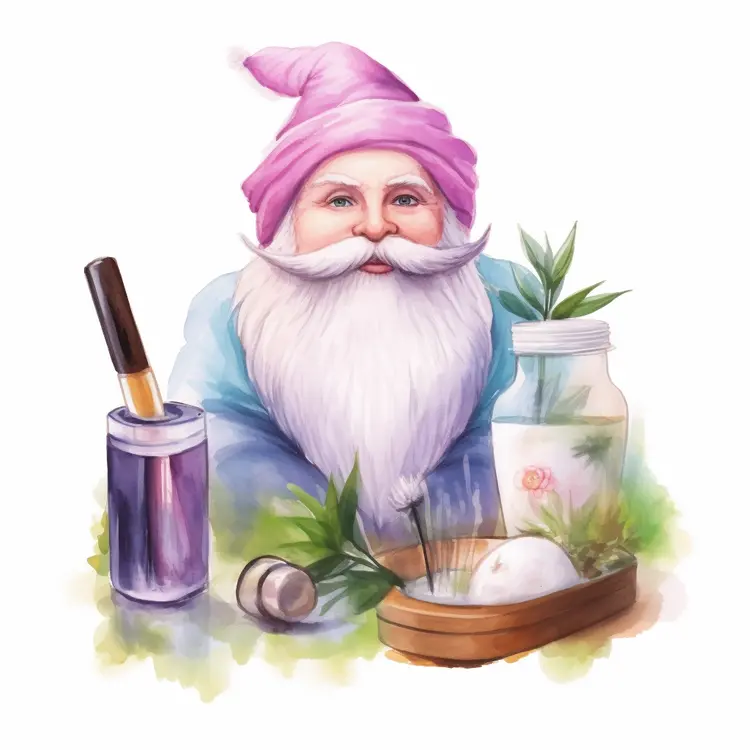 Santa Claus with Festive Items