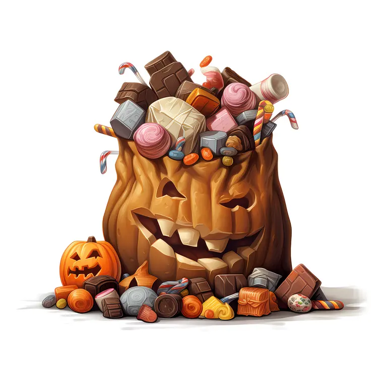 Halloween Candy Bag with Pumpkins