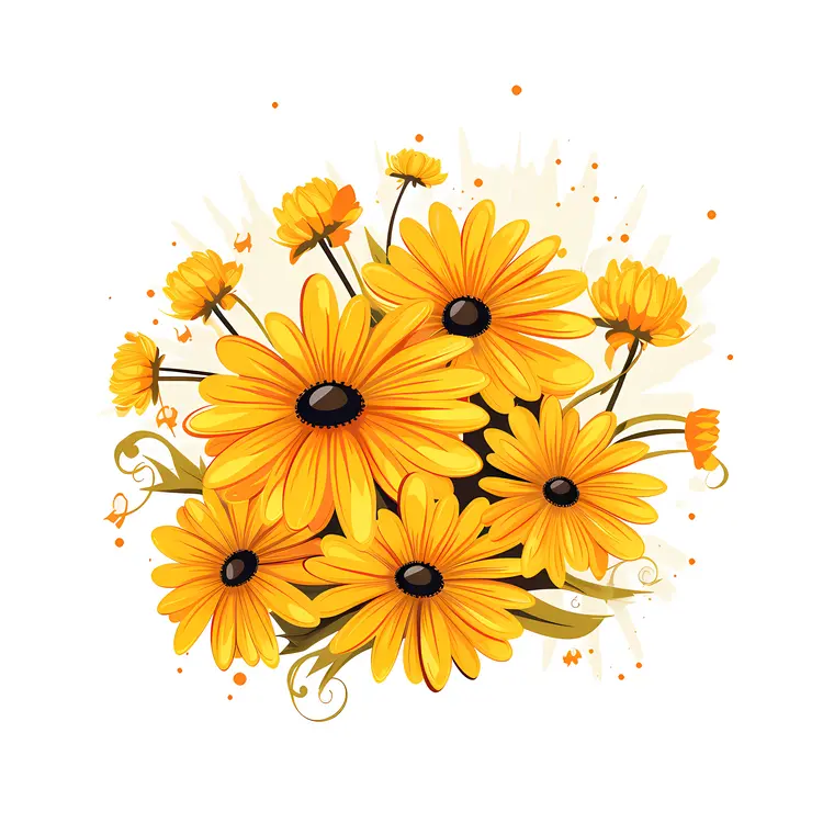 Bright Yellow Flower Bouquet