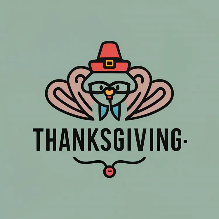 Thanksgiving Greeting with Turkey Illustration