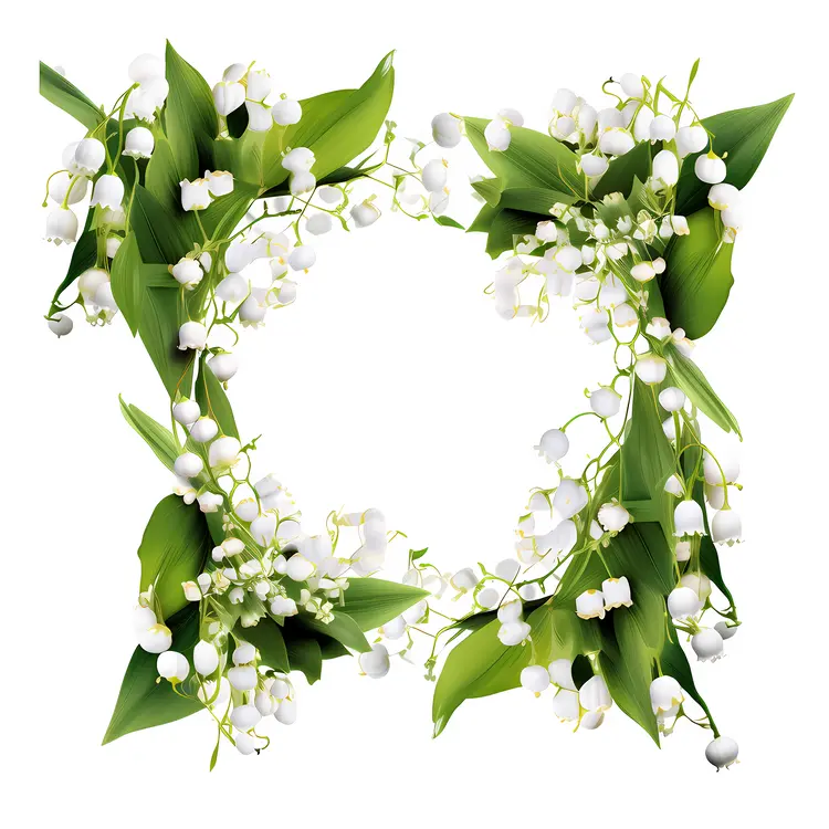 Lily of the Valley Floral Frame