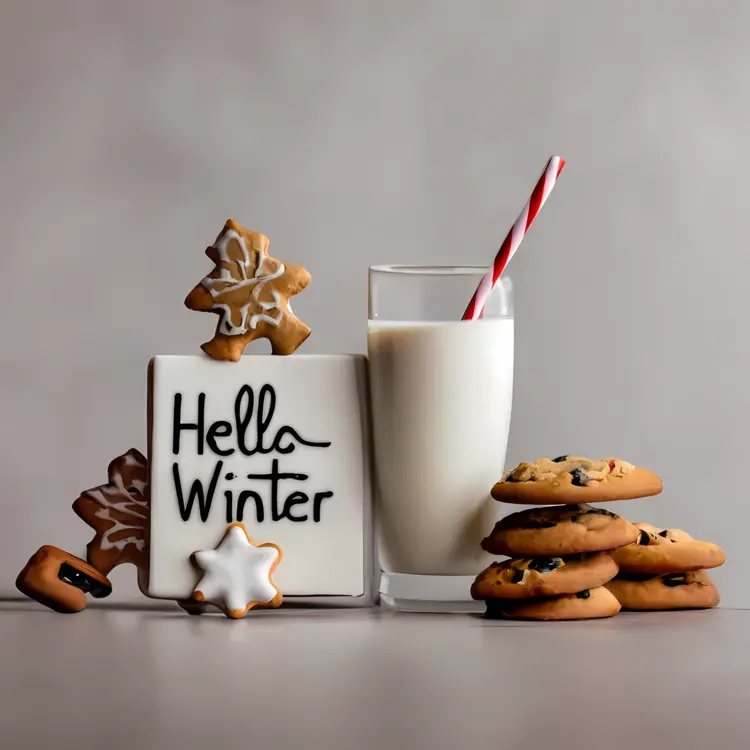 Hello Winter with Milk and Cookies