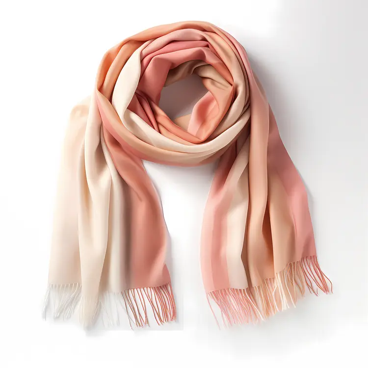 Pink and White Scarf Illustration