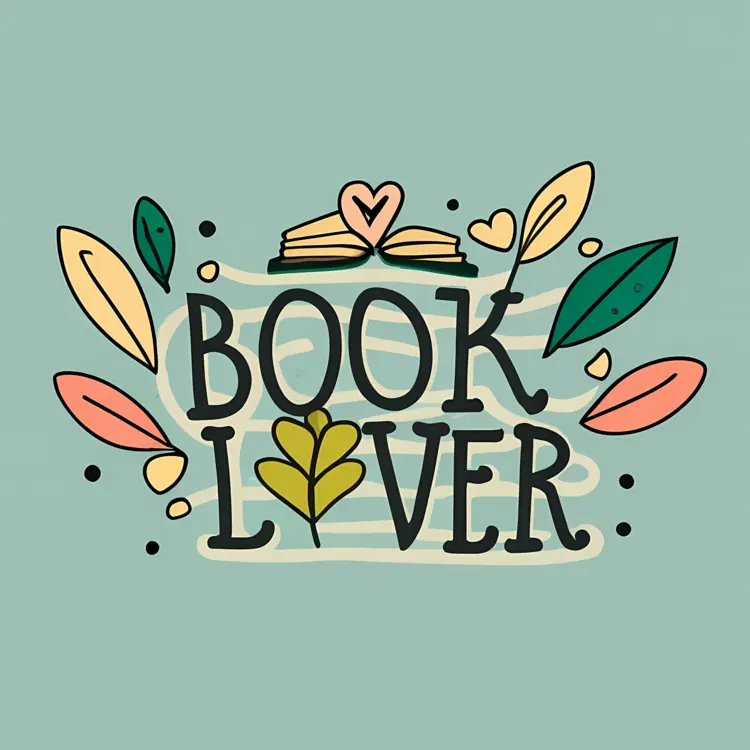 Book Lover Doodle Illustration