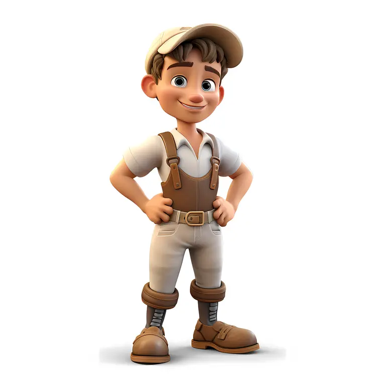 Farmer Standing with Hands on Hips