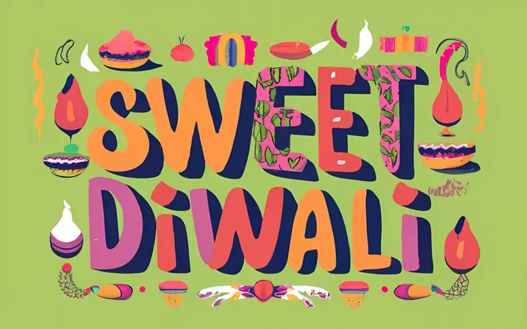 Sweet Diwali with Sweets and Decorations