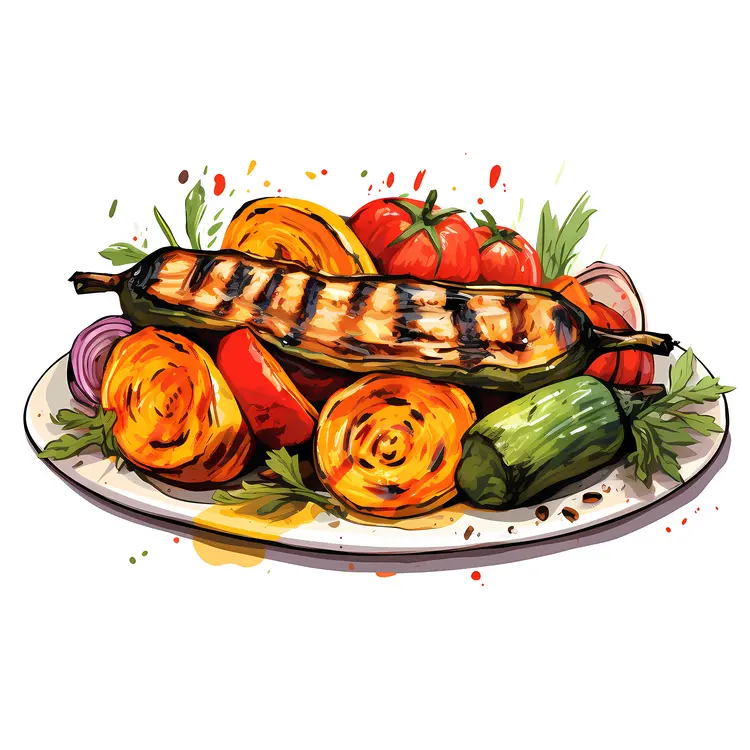 Colorful Grilled Vegetables