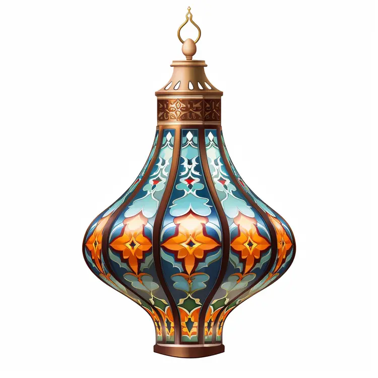 Ornate Stained Glass Lantern