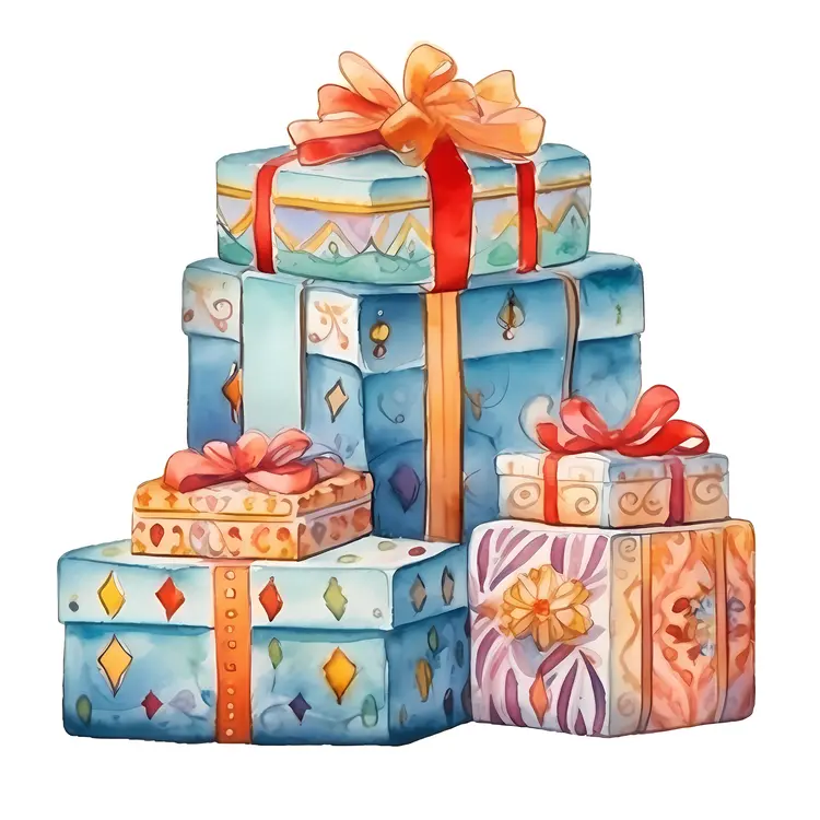 Beautiful Stacked Gift Boxes