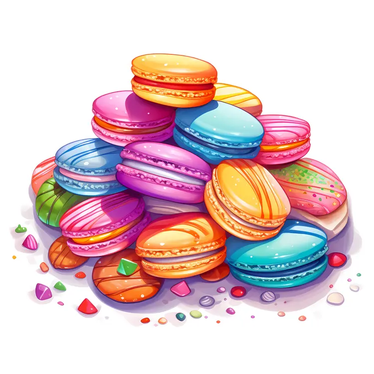 Vibrant Macarons Stack