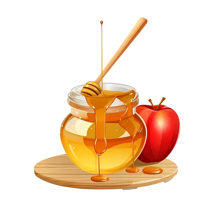 Honey Jar with Apple