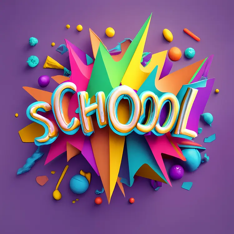 School with Colorful Stationery