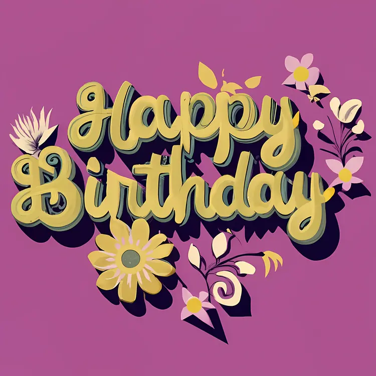 Happy Birthday Floral Design