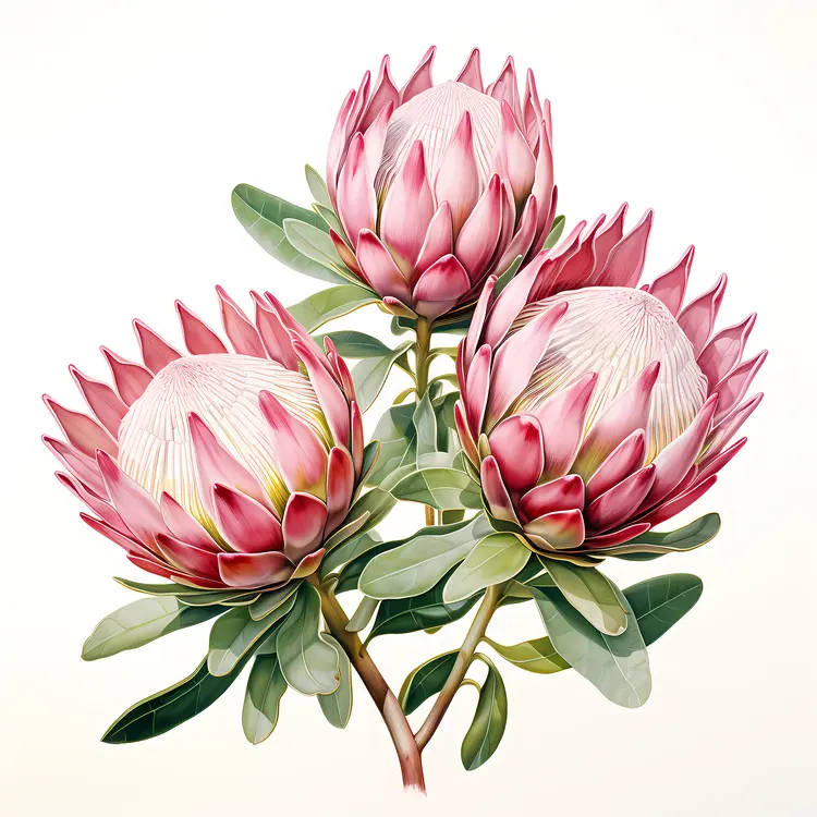Protea Flower Trio