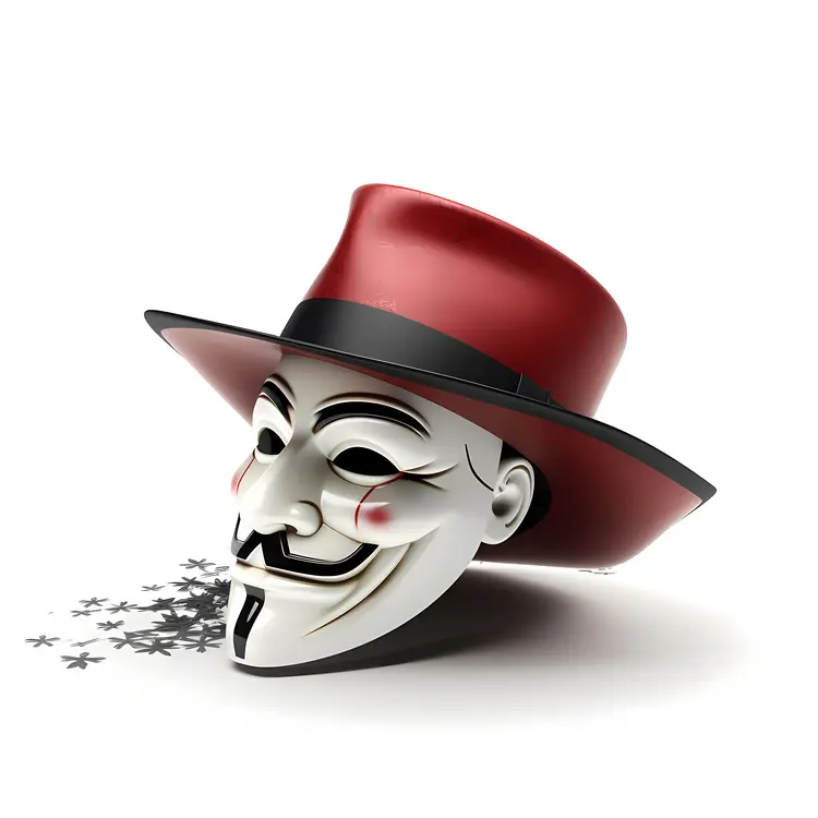 Mask with Red Hat