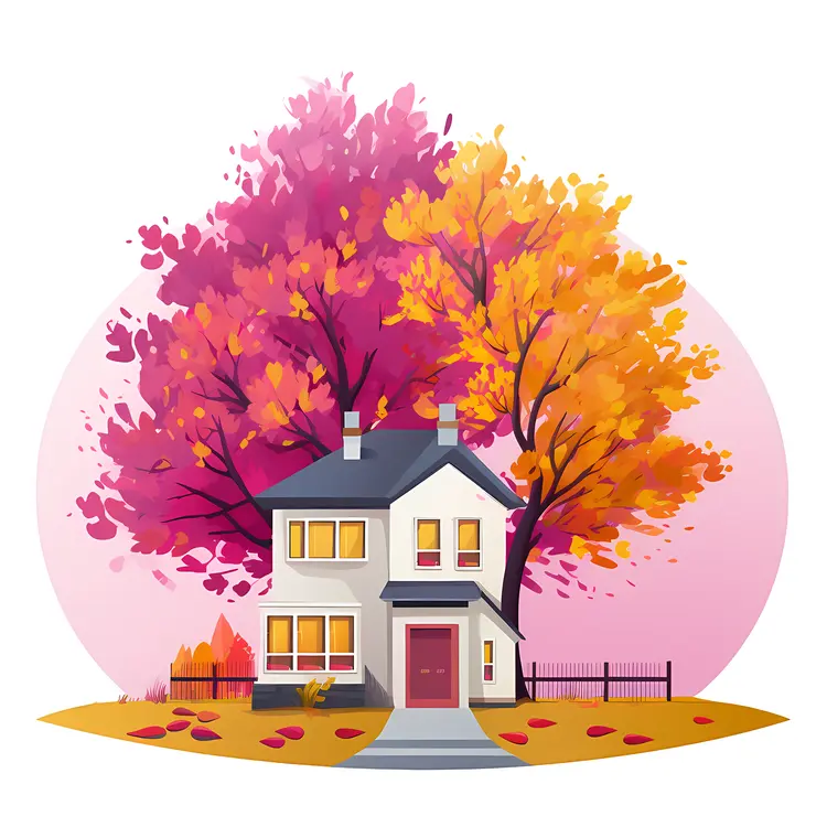 Small cute doodle house