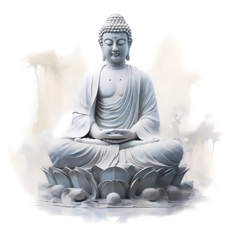 Buddha Statue on Lotus