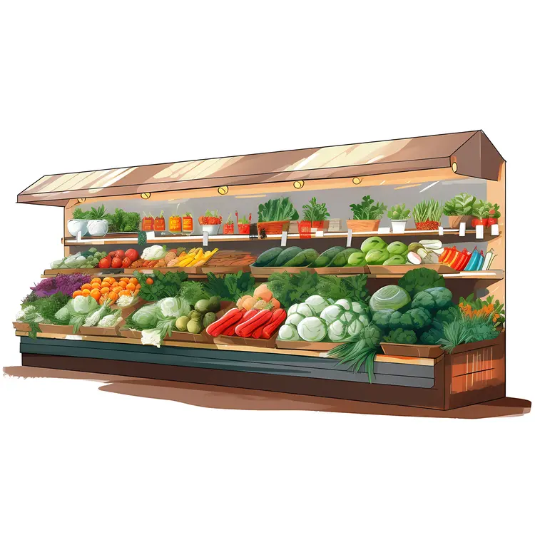 Variety of Fresh Vegetables at Market