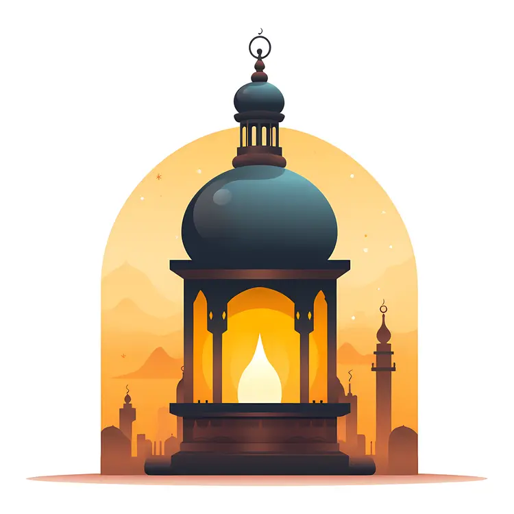 Beautiful Lantern Illustration for Ramadan Celebration