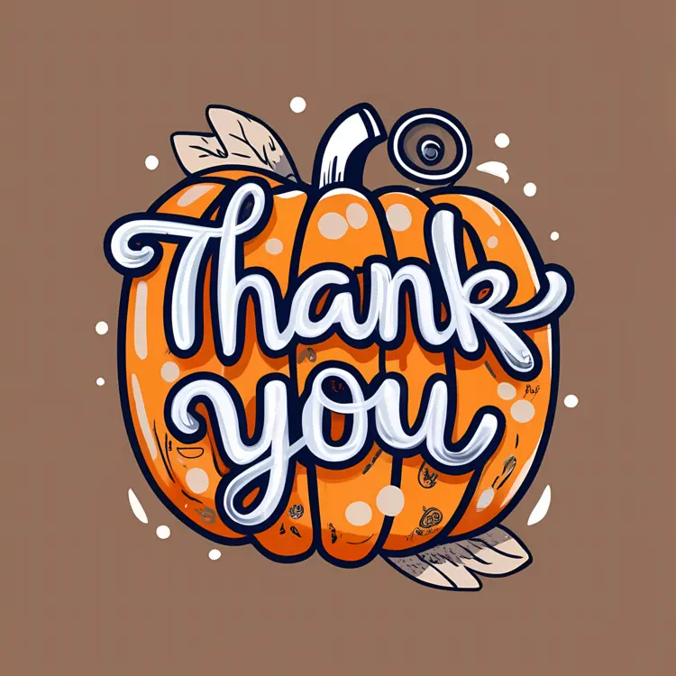 Thank You Pumpkin Illustration