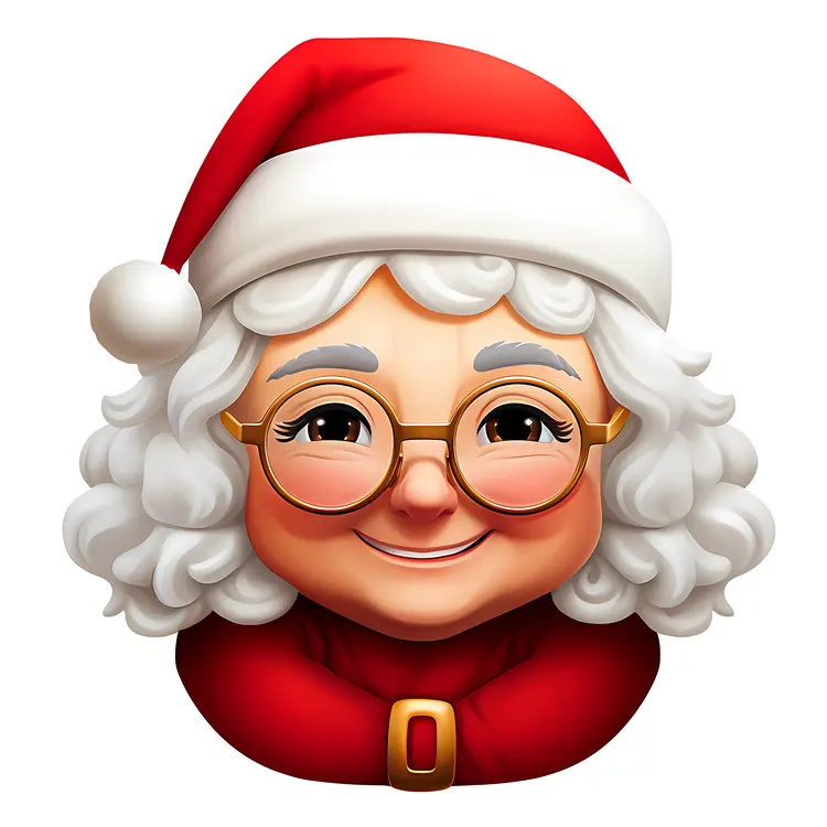 Mrs. Claus in Red Santa Hat