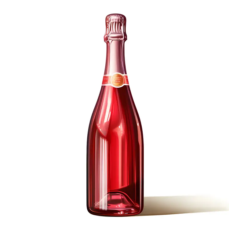 Elegant Red Wine Bottle for Celebrations