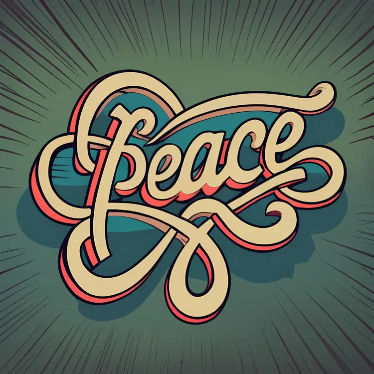 Peace Typography with Retro Style