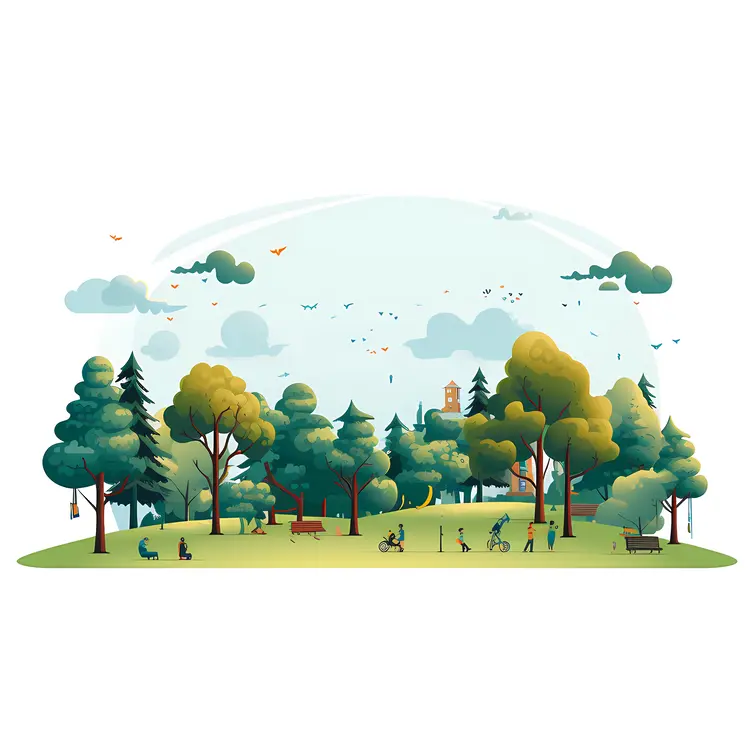 Peaceful Park Scene