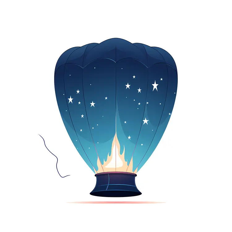Hot Air Balloon Lantern with Stars