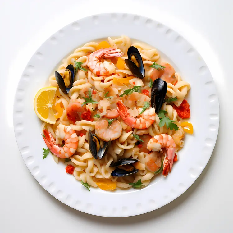 Seafood Pasta with Shrimp and Mussels