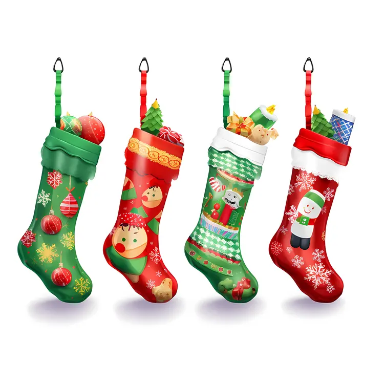 Christmas stockings filled with gifts