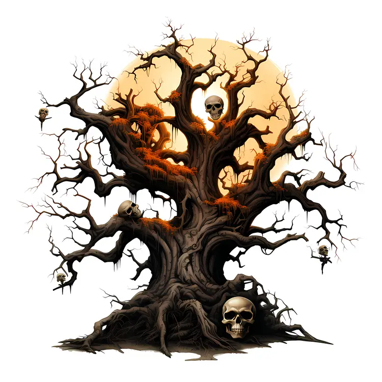 Creepy Skull Tree for Halloween