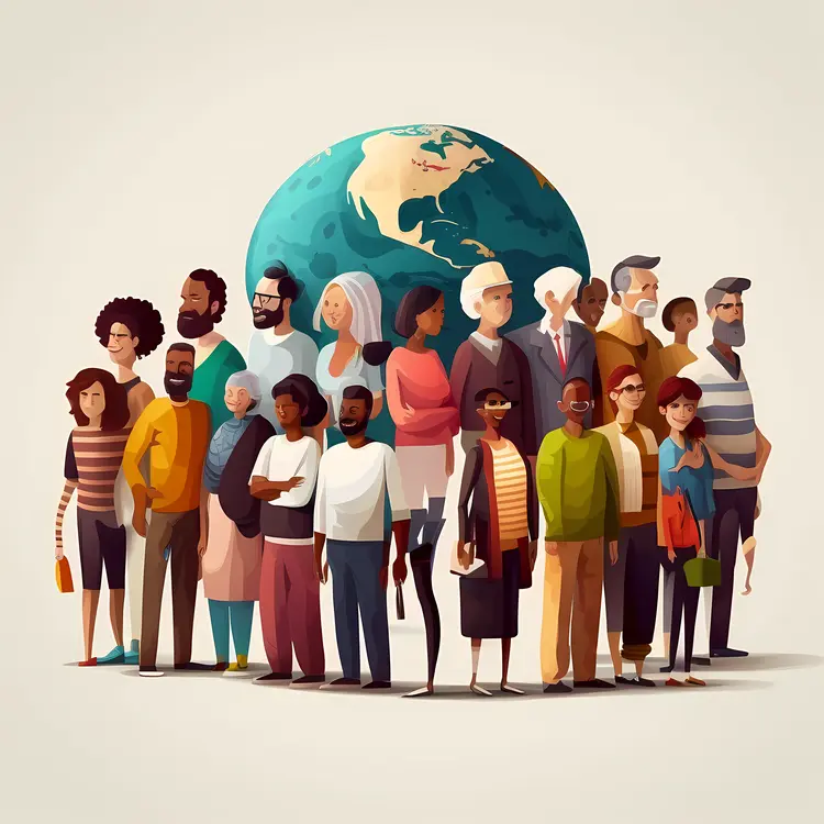 Diverse Group of People Around the Globe