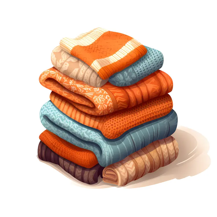 Colorful Folded Sweaters for Fall