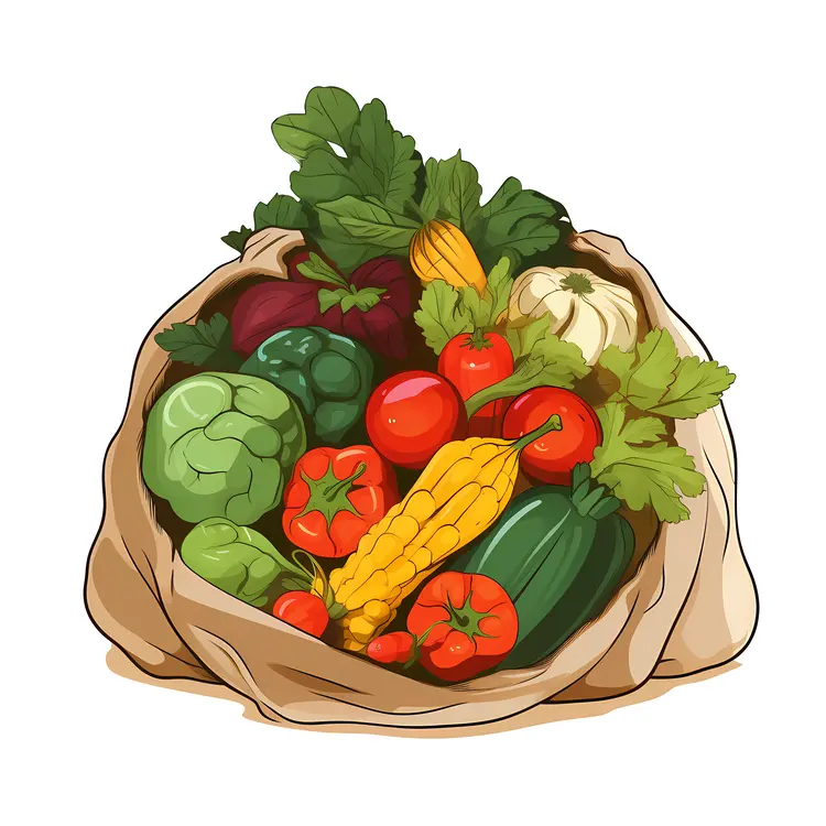 Organic Vegetables in a Bag