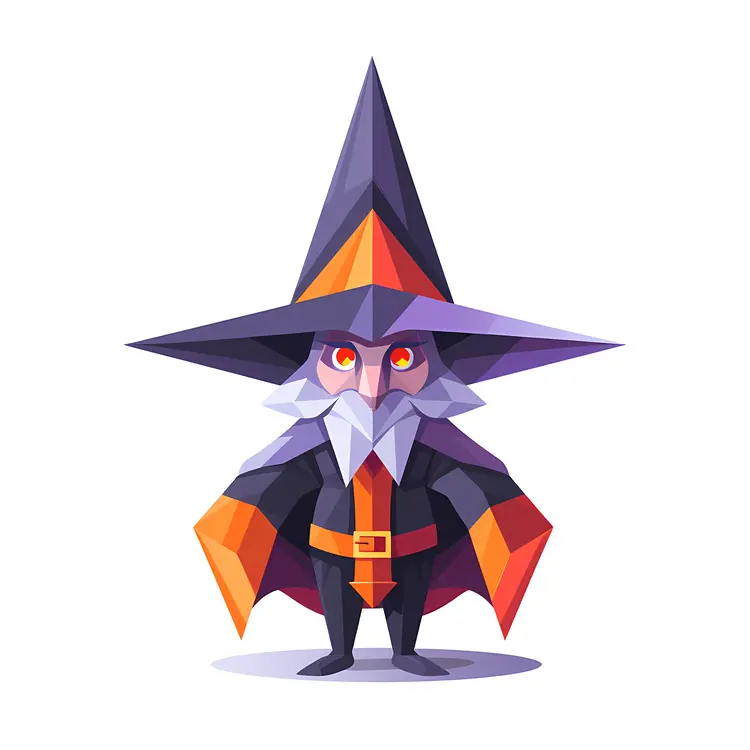 Purple Hat Wizard Character Illustration