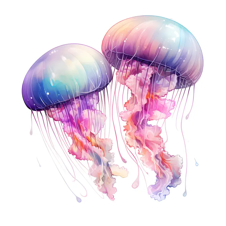Pastel Jellyfish with Soft Colors