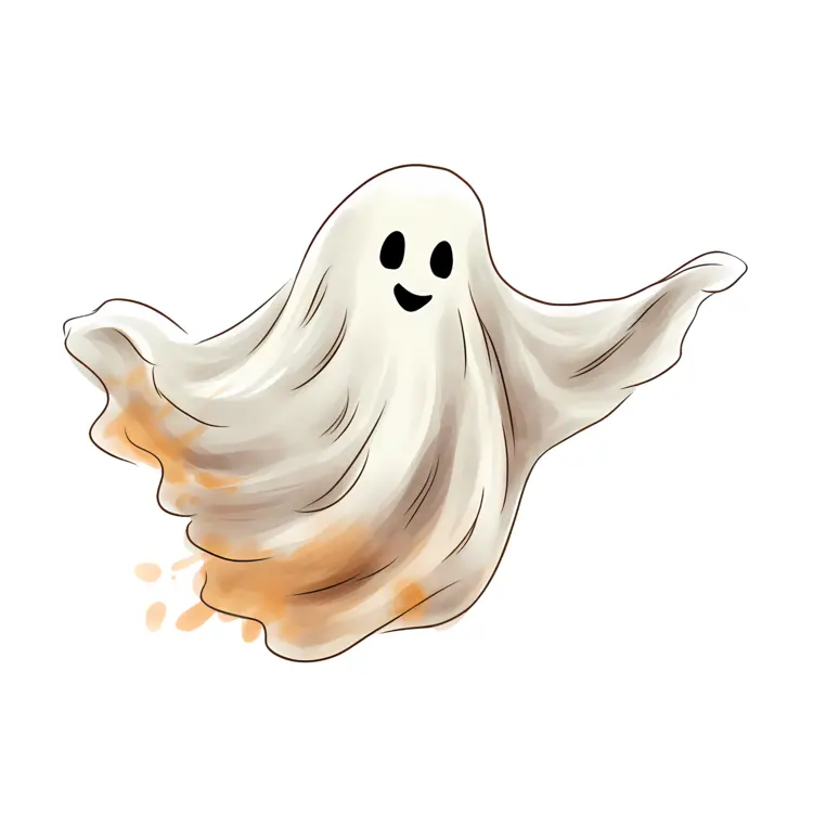 Happy Ghost with Stains