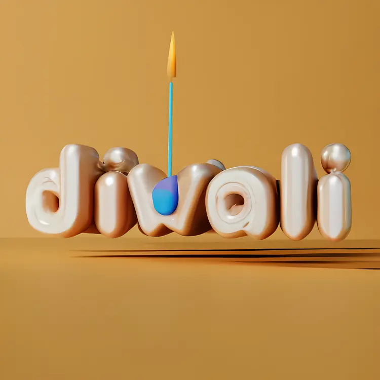 Diwali Festival Celebration with Candle