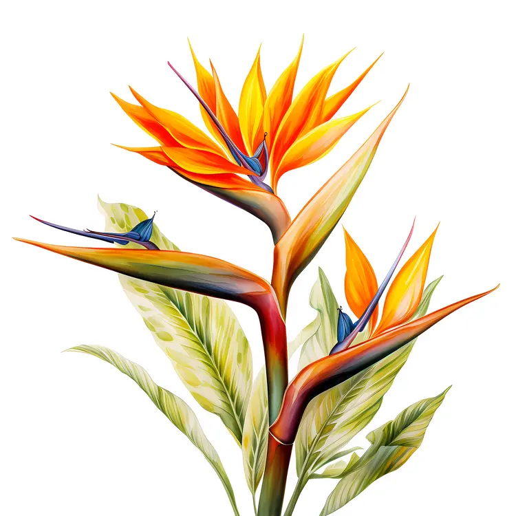 Vibrant Bird of Paradise Flower