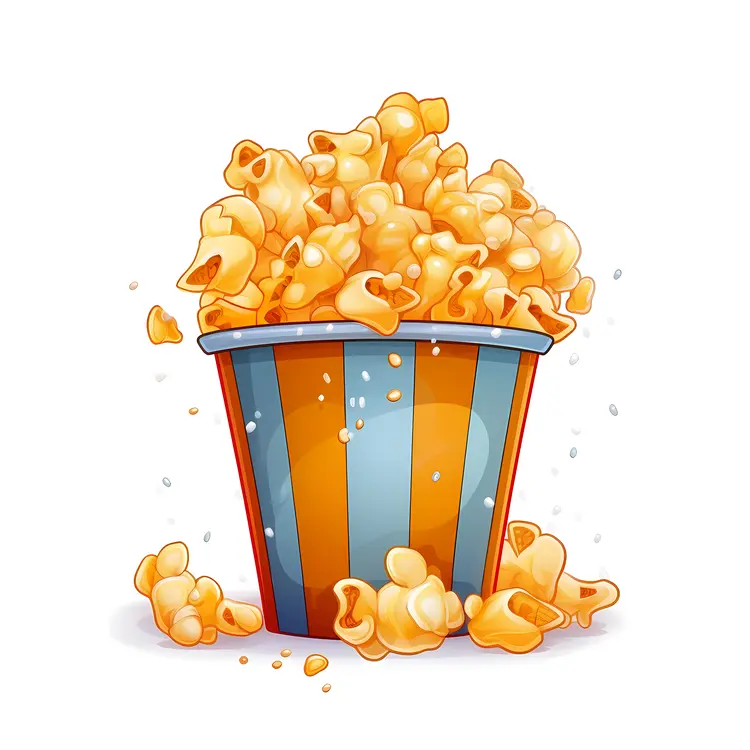 Delicious Popcorn in a Colorful Bucket