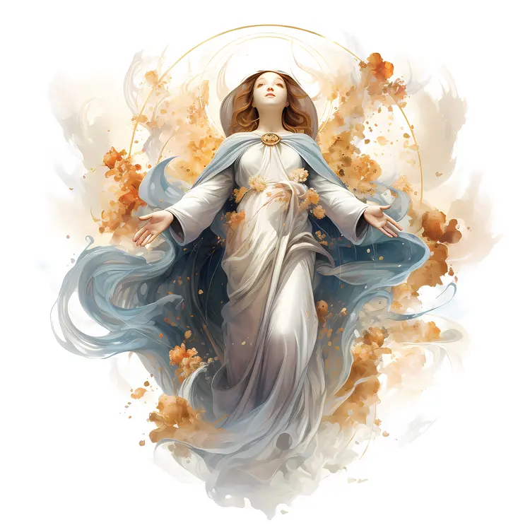 Virgin Mary in Divine Illustration