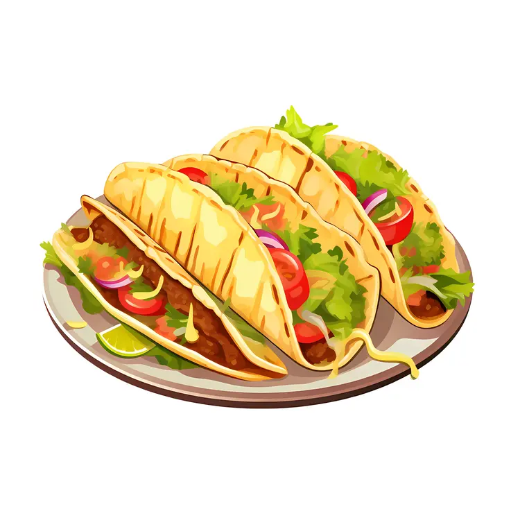 Delicious Tacos with Fresh Vegetables