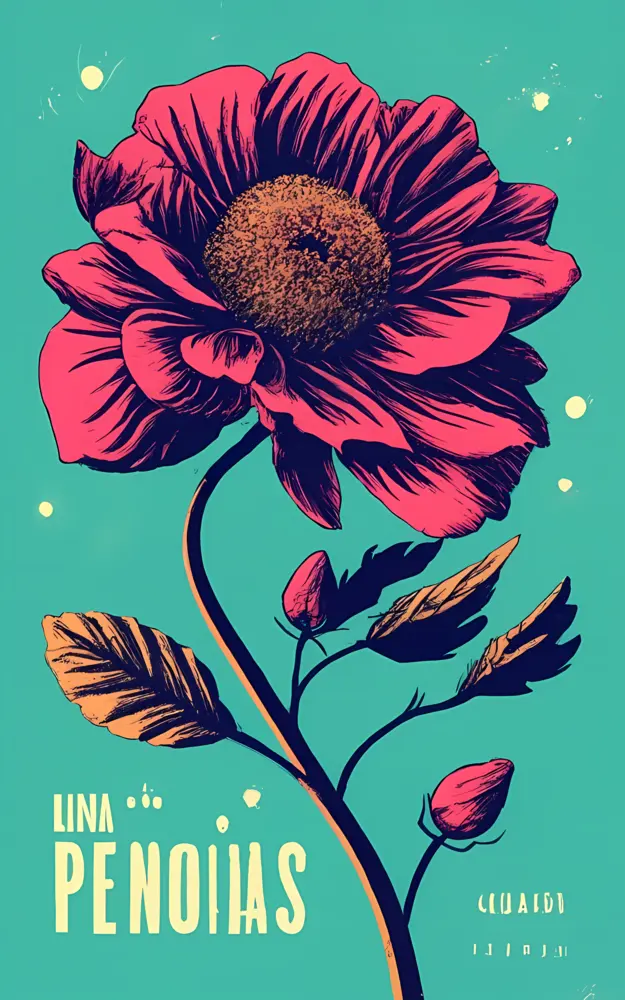 Beautiful Pink Flower Illustration