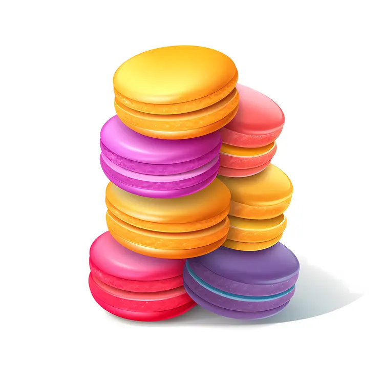 Colorful Macarons Stack