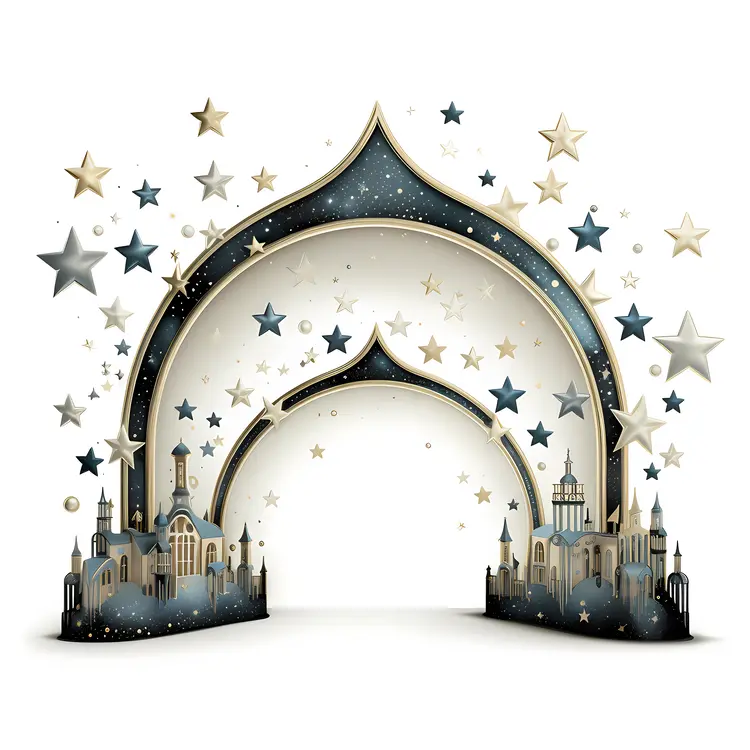 Decorative Archway with Starry Design