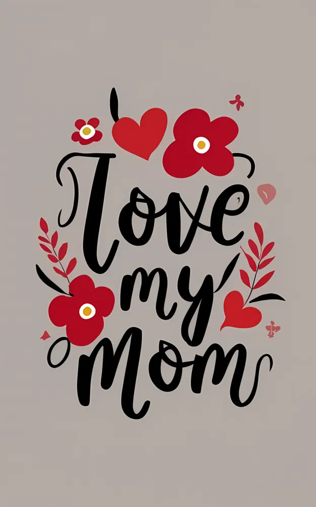Floral Mother's Day Quote with Heart