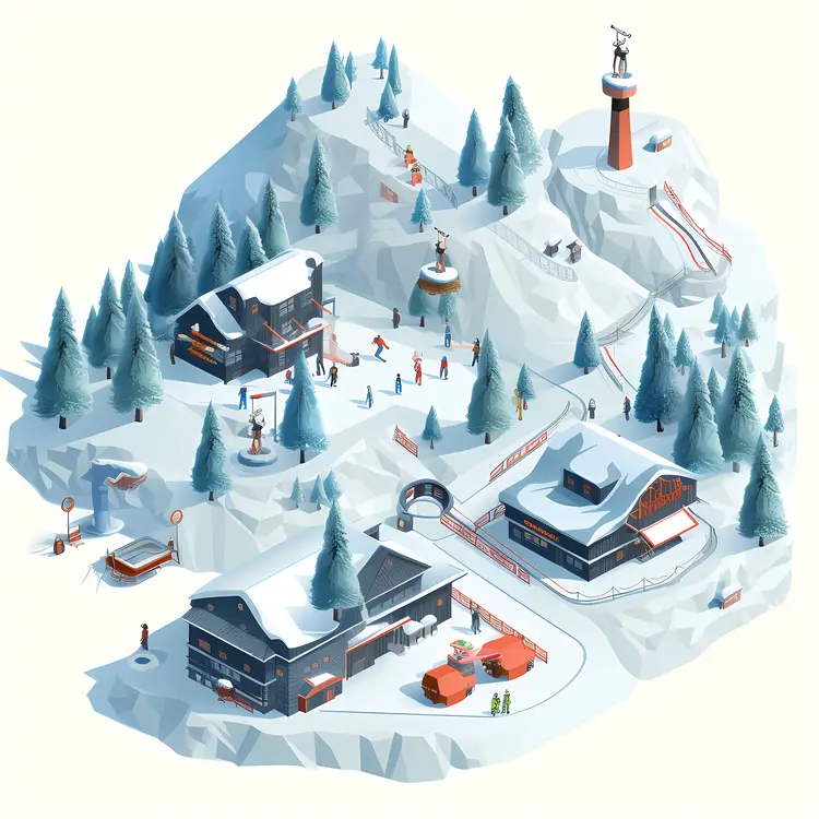Ski Resort with Slopes