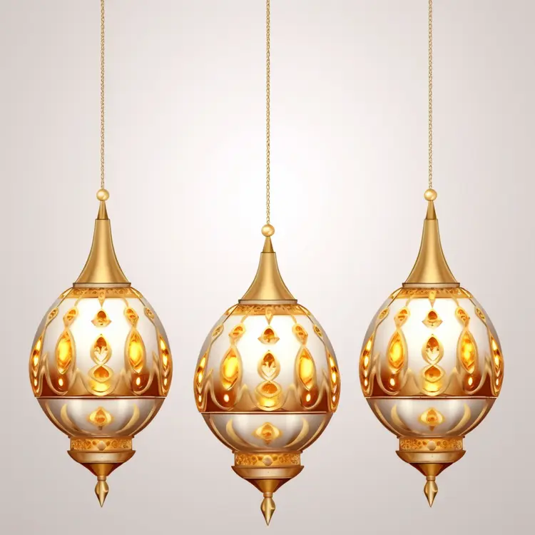Golden Hanging Lanterns