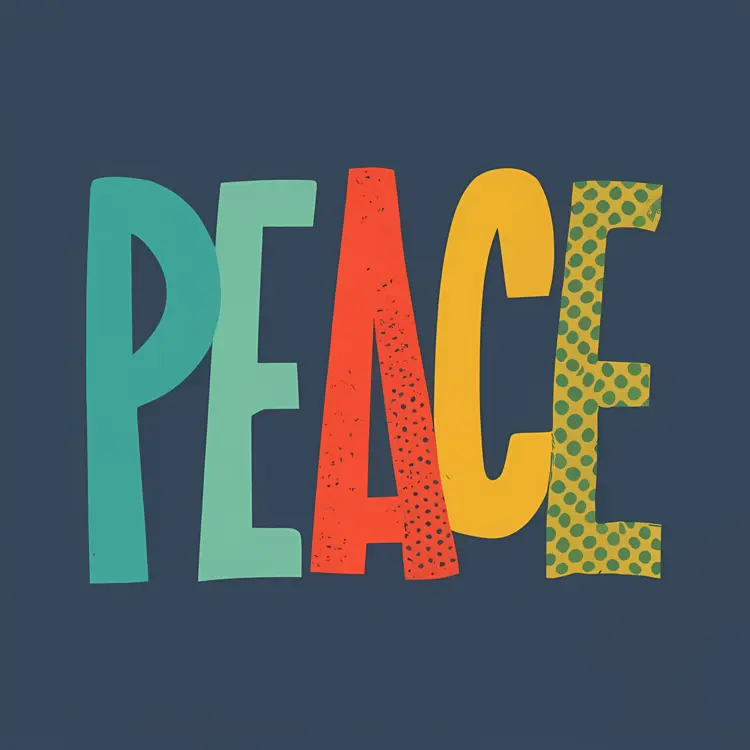 Simple Peace Typography Design